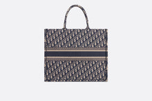Load image into Gallery viewer, Dior Book Tote • Blue Dior Oblique Embroidery
