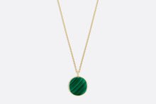 Load image into Gallery viewer, Rose des Vents Medallion Necklace • Yellow Gold, Diamond and Malachite
