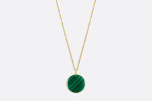 Rose des Vents Medallion Necklace • Yellow Gold, Diamond and Malachite