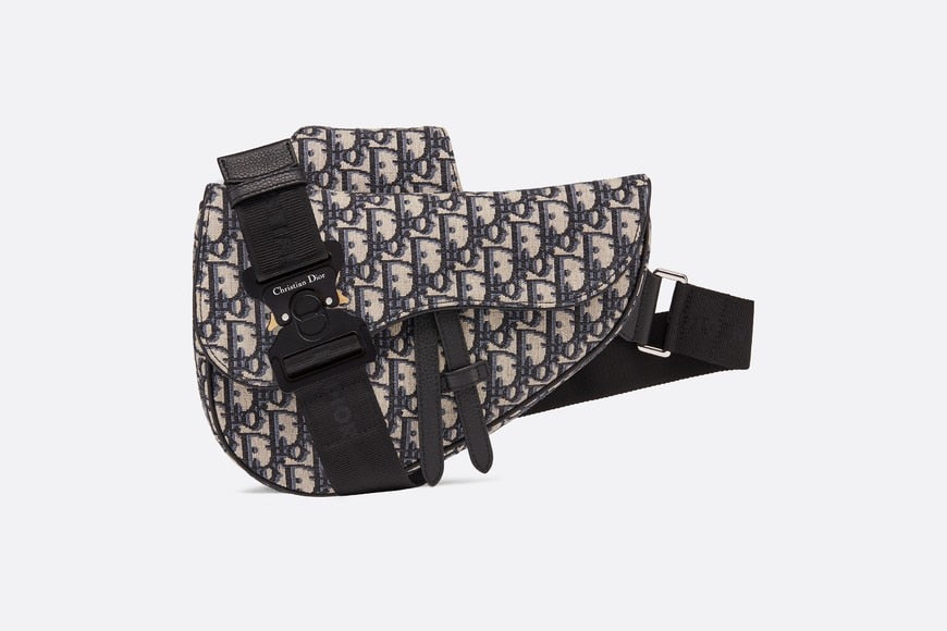 Saddle Bag • Beige and Black Dior Oblique Jacquard