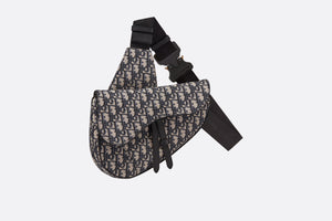 Saddle Bag • Beige and Black Dior Oblique Jacquard