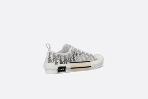 B23 Low-Top Sneaker • White and Black Dior Oblique Canvas