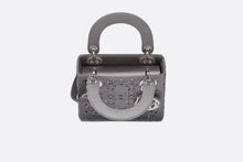 Load image into Gallery viewer, Mini Lady Dior Bag • Gray Strass Cannage Satin
