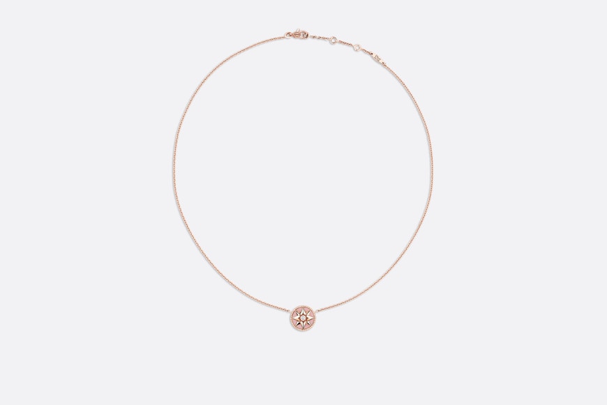 Rose des Vents Necklace • Rose Gold, Diamond and Pink Opal