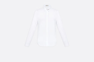 Signature Embroidery Shirt • White Cotton Poplin