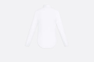 Signature Embroidery Shirt • White Cotton Poplin
