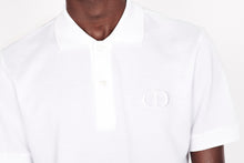 Load image into Gallery viewer, Polo Shirt with &#39;CD Icon&#39; Signature • White Cotton Piqué
