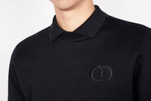 Load image into Gallery viewer, Polo Shirt with &#39;CD Icon&#39; Signature • Black Cotton Piqué
