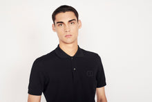 Load image into Gallery viewer, Polo Shirt with &#39;CD Icon&#39; Signature • Black Cotton Piqué
