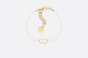 30 Montaigne Bracelet • Gold-Finish Metal and White Resin Pearls