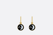 Load image into Gallery viewer, Rose Céleste Earrings • Yellow and White Gold, Diamond, Mother-of-pearl and Onyx
