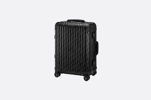 DIOR and RIMOWA Cabin Suitcase • Black Dior Oblique Aluminum