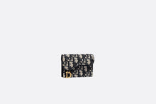 Load image into Gallery viewer, Saddle Flap Card Holder • Blue Dior Oblique Jacquard
