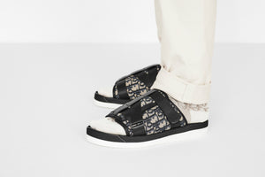 Dior Alpha Sandal • Beige and Black Dior Oblique Jacquard