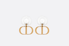 Load image into Gallery viewer, Dior Tribales Earrings • Antique Gold-Finish Metal and White Resin Pearls
