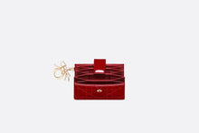 Load image into Gallery viewer, Lady Dior 5-Gusset Card Holder • Cherry Red Cannage Patent Calfskin

