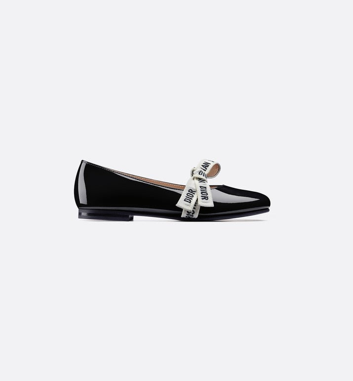 Ballerina Flat • Black Patent Calfskin – Dior Couture UAE