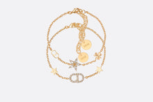 Load image into Gallery viewer, Clair D Lune Bracelet Set • Gold-Finish Metal and White Crystals
