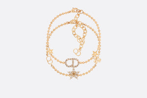 Clair D Lune Bracelet Set • Gold-Finish Metal and White Crystals