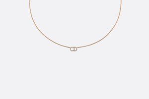 Clair D Lune Necklace • Gold-Finish Metal and White Crystals