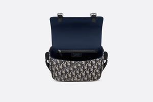 Messenger Bag • Blue Dior Oblique Canvas and Calfskin