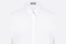 Load image into Gallery viewer, Shirt with Bee Embroidery • White Cotton Poplin
