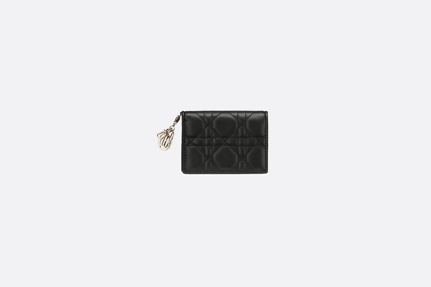 Lady Dior Flap Card Holder • Black Cannage Lambskin