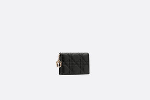 Lady Dior Flap Card Holder • Black Cannage Lambskin