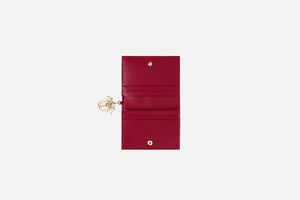 Mini Lady Dior Wallet • Cherry Red Patent Cannage Calfskin