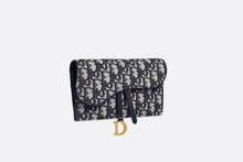 Load image into Gallery viewer, Saddle Long Wallet • Blue Dior Oblique Jacquard
