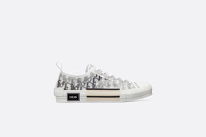 B23 Low-Top Sneaker • White and Black Dior Oblique Canvas