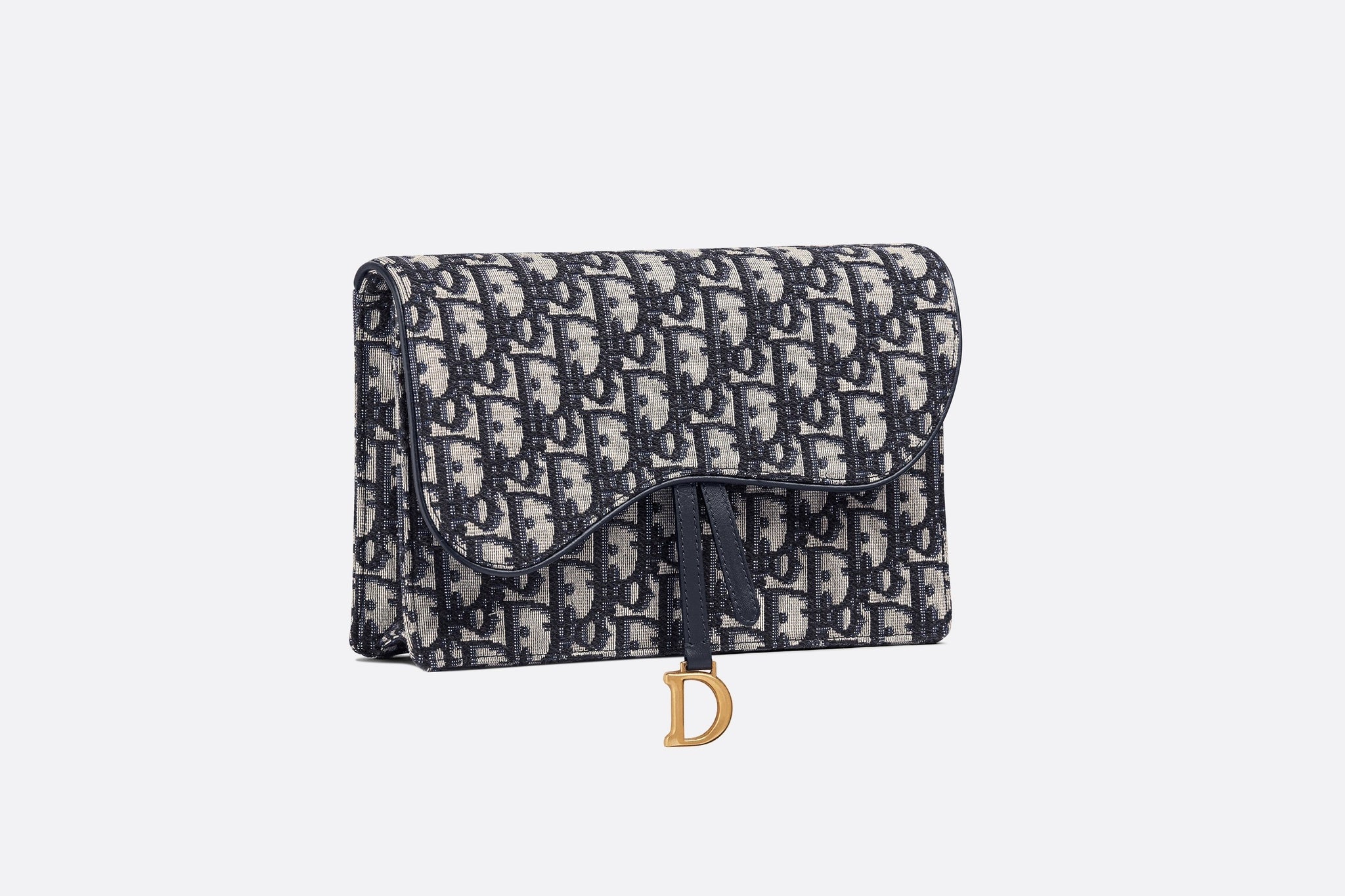 Saddle Pouch • Blue Dior Oblique Jacquard – Dior Couture UAE