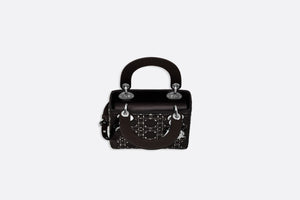 Mini Lady Dior Bag • Black Strass Cannage Satin
