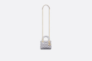 Mini Lady Dior Bag • Opaline Gray Pearlescent Cannage Lambskin
