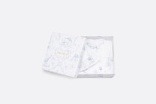 Load image into Gallery viewer, Newborn Gift Set • Pale Blue Cotton Satin with Toile de Jouy Print
