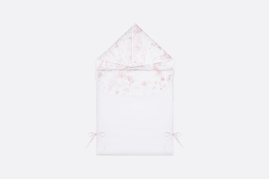 Bunting Bag • Powder Pink Cotton Satin with Toile de Jouy Print