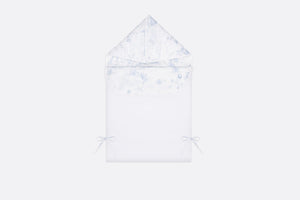 Bunting Bag • Pale Blue Cotton Satin with Toile de Jouy Print