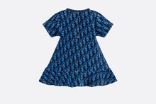 Load image into Gallery viewer, Dress • Blue Dior Oblique Stretch Velvet Jacquard
