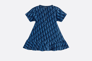 Dress • Blue Dior Oblique Stretch Velvet Jacquard