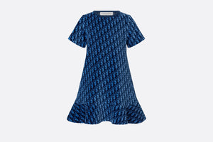 Dress • Blue Dior Oblique Stretch Velvet Jacquard