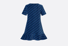 Load image into Gallery viewer, Dress • Blue Dior Oblique Stretch Velvet Jacquard
