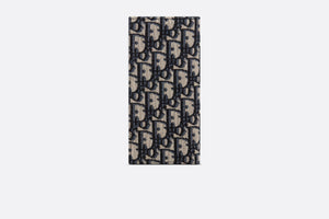 Vertical Long Wallet • Beige and Black Dior Oblique Jacquard