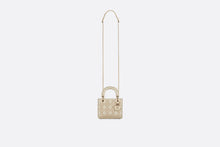 Load image into Gallery viewer, Mini Lady Dior Bag • Metallic Calfskin with Platinum Beaded Cannage Embroidery
