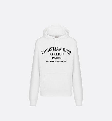 Oversized Christian Dior Atelier Hooded Sweatshirt • Black Cotton Fleece