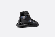 Load image into Gallery viewer, Combat Boot • Black Smooth Calfskin with Beige and Black Dior Oblique Jacquard
