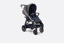 Load image into Gallery viewer, Bassinet and Stroller Combo • Blue and Beige Water-Repellent Canvas with Dior Oblique Print
