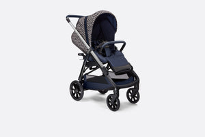 Bassinet and Stroller Combo • Blue and Beige Water-Repellent Canvas with Dior Oblique Print