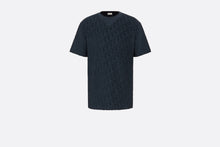 Load image into Gallery viewer, Oversized Dior Oblique T-Shirt • Navy Blue Terry Cotton Jacquard
