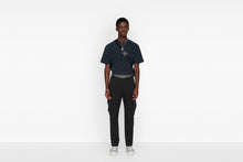 Load image into Gallery viewer, Oversized Dior Oblique T-Shirt • Navy Blue Terry Cotton Jacquard
