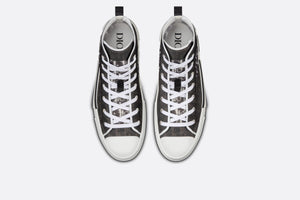 B23 High-Top Sneaker • Black and White Dior Oblique Canvas